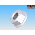 DIN 985, CLASS 8 METRIC NYLON WHITE INSERT LOCK NUTS, ZP_6